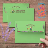 Cool Easter Bunny Custom Return address Envelope