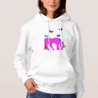 Purple Unicorn & Butterflies Women's Hoodie ZKOA