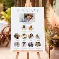 Modern Meet the Wedding Party Photo Reception Sign