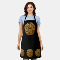 Triple Celtic Knot Swirl Mandala Apron