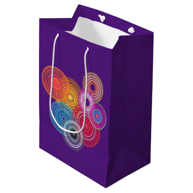 Multicolored circles medium gift bag