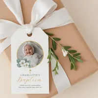 Simple Script Photo Baptism Tag | Personalized 