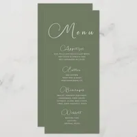 Sage Green Minimalist Menu