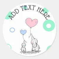 Elephant Themed Baby Shower Stickers