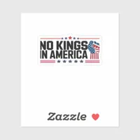 No Kings In America USA Patriotic Style Sticker