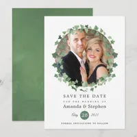 Woodland Forest Greenery Wedding Save The Date