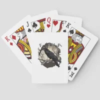 F-Caw-F Funny Raven Pun Gothic Crow Humor Retro Cl Poker Cards