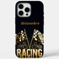 Exciting bike racing with iconic flags! iPhone 16 pro max case