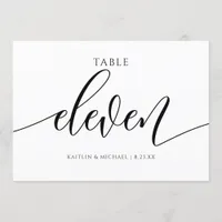 Modern Wedding Table Numbers Calligraphy - 11