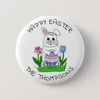 Personalized Happy Easter Button