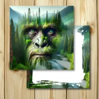 Bigfoot Sasquatch Double Exposure with Forest
