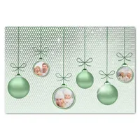 Christmas Ornaments Photo Template Green ID251 Tissue Paper