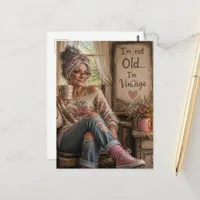 Snarky Vintage Woman Postcard