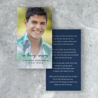 In Loving Memory Photo Memorial Poem Card