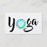 *~* Yoga Instructor Teacher OM  Aum  Lotus Mandala Business Card