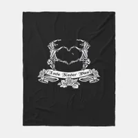 Skeleton Hand Design  Fleece Blanket