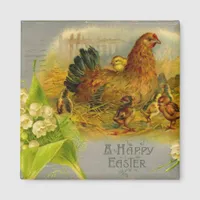 Easter Hen And Chicks Magnet