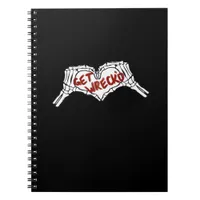 Get Wrecked Skeleton Hand Heart Classic Notebook