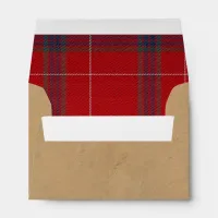 Kraft & Tartan Reindeer Red ID589 Envelope