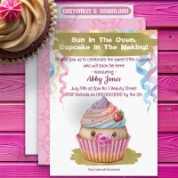 Cute Cupcake Baby Shower Invitation