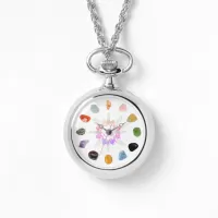 *~* Om Lotus Crystal Grid Chakra Stones Spiritual Watch