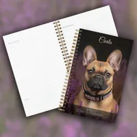 French Bulldog Frenchie Portrait Personalized Planner