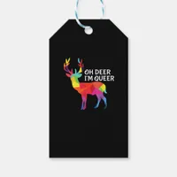 Oh Deer Queer Funny Pun LGBT Pride Design Gift Tags