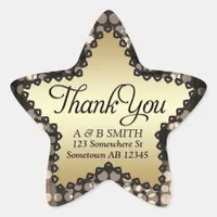 Thank You- Gold Star Sticker