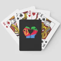 Hands Heart With Eritrean Flag Poker Cards