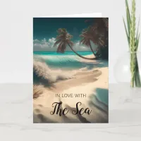 In Love with the Sea | Tropical Art Holiday Card