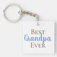 Cute Best Grandpa Papa PopPop etc Photo Keychain