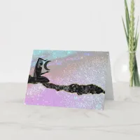 *~* Rainbow Glitter GODDESS Meditation Blank Thank You Card