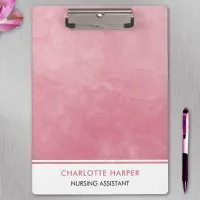 Modern Cute Elegant Watercolor Wash Art Blush Pink Clipboard