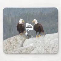 Funny Eagles and Seagull Mouse Pad