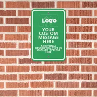 Create Your Own White Logo on Green Custom Parking Metal Sign