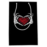 Heart Hands Skeleton Medium Gift Bag