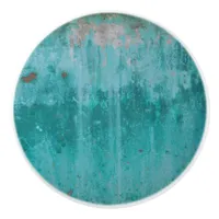 Turquoise Rust Ceramic Knob