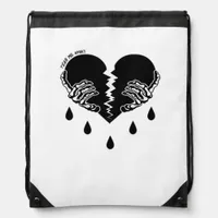 Tear Me Apart Emotional Dark Tone Drawstring Bag