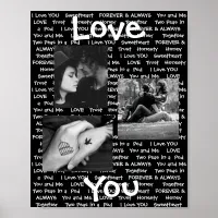 Personalized this "Love You" Couple's Photo Poster