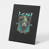 F-Caw-F Minimal Design Pedestal Sign