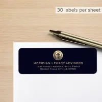 Return Address Labels for Business with Gold Logo