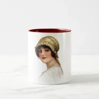 Vintage Lady Wearing Bonnet Mug