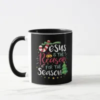 Jesus Is For Season Cane Christmas - Tis The Seaso Mug