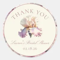 Custom  Bridal Shower Thank You Label Blush Floral