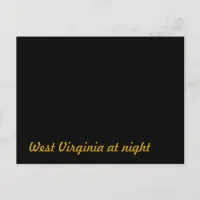 West Virginia at night Postcard