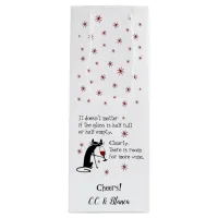 Room for More Wine Funny Quote with Cat Wine Gift Bag