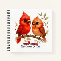 Charming Northern Cardinal Notebook