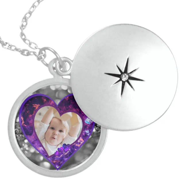 Heart gems photo locket