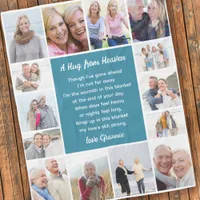 Hug From Heaven Photo Collage Sympathy Fleece Blanket