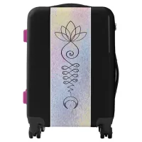 *~*  Lotus Moon  Sacred Geometry Symbol Artsy Luggage